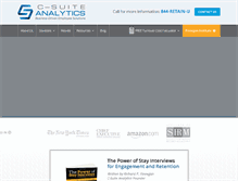 Tablet Screenshot of c-suiteanalytics.com